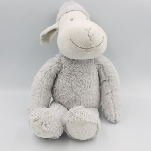 Doudou peluche mouton gris