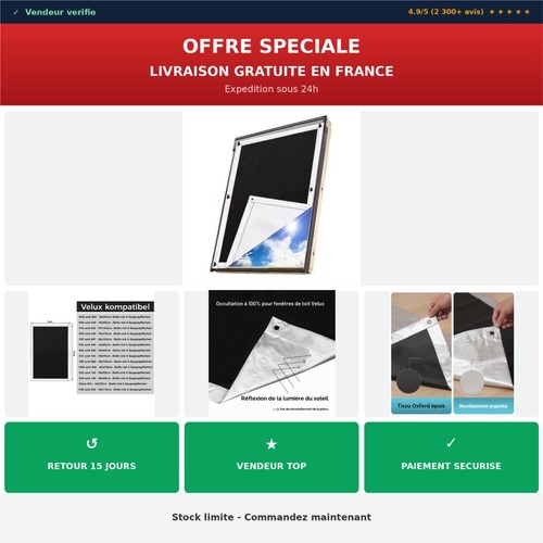 Store occultant sans perçage