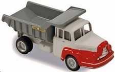 Norev 550002 - Miniature Unic Izoar benne Marrel blanc / rouge - HO (1:87)