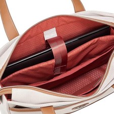 DELSEY Canvas Briefcase White