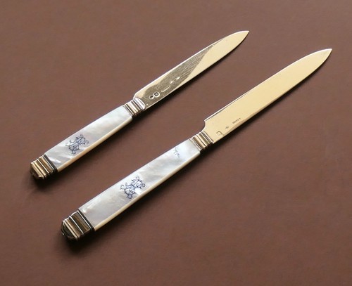 Couteaux manche nacre et - manche,