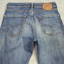 Levis 504 Jeans Hommes 29x32 (Étiquette:30x34) Utilisé Bleu Standard Droit Zip