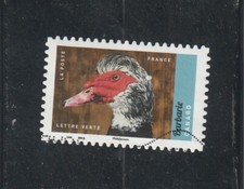 L5745 FRANCE timbre AUTOADHESIF N° 1394 de 2017 " Canard de Barbarie " oblitéré