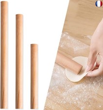 NC DBAILY Rouleau Pâtisserie Boishêtre,3pcs des Tailles Différentes Bûches Nat