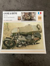 CARTE FICHE MOTO collection ATLAS GNOME & RHONE 800 AX 2 SIDE CAR  BERNARDET