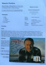 CARTE POSTALE dédicacée par Maurice FAVIERES