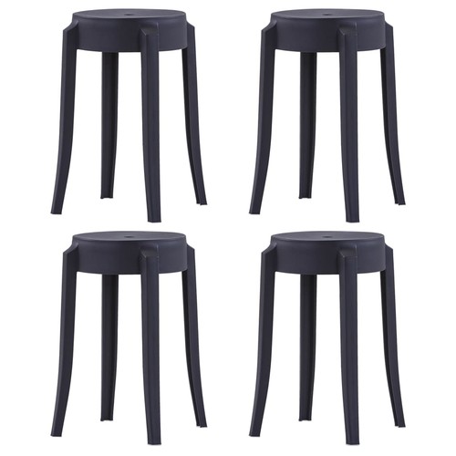 Tabourets empilables noir - empilables,