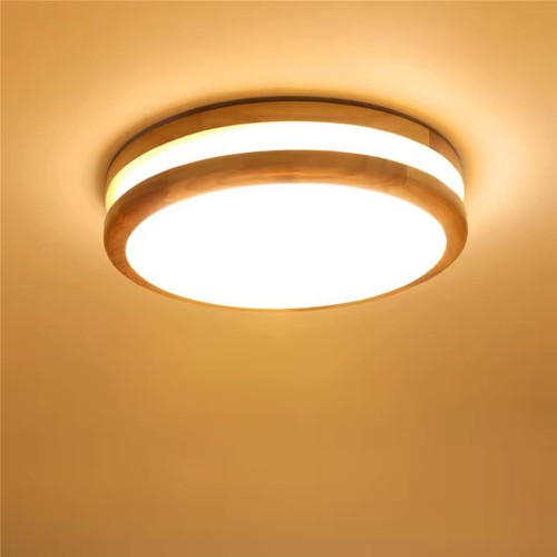 Plafonnier led bois - plafonnier, 3000k