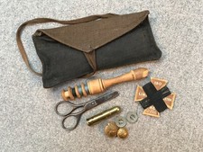 Trousse de couture avec contenu, poilu, France WW1.