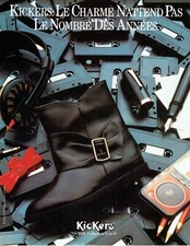  Publicité Advertising 0322 1985  chaussures bottes enfant Kickers 