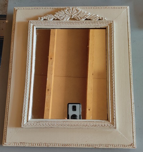 Ancien miroir cadre - bois, avec