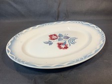 Ancien plat de service de table en porcelaine modèle Juliette DIGOIN déco fleurs