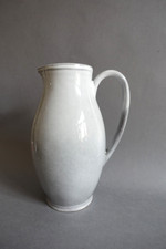 Pichet en céramique émaillée en dégradé gris blanc laiteux  anonyme Vintage