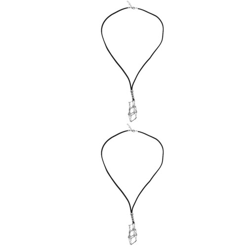 2pcs black crystal cage - crystal,