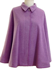 Femmes Poncho Lilas Laine à