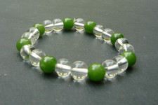Bracelet de perles cristal de Roche et Jade de Taïwan, Sur mesure