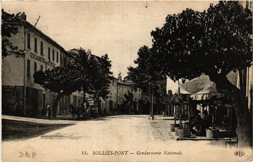 Cpa sollies pont gendarmerie - sollies-pont,