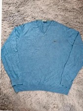 Lacoste pull col V bleu ciel