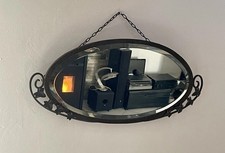 Miroir mural ovale Art Déco