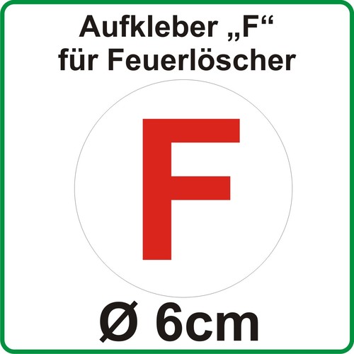 Sticker for fire - "f",