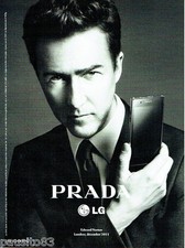 PUBLICITE ADVERTISING 1016  2012  Prada  mobile LG   & Edward Norton