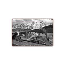 PLAQUE EN METAL TRAIN ANCIEN