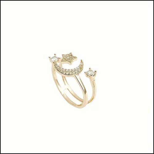 Bague double rang céleste - rang, en
