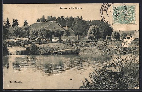 Cpa humes scierie 1905 - la,
