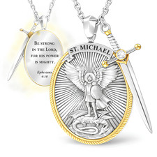 Collier pendentif saint michel