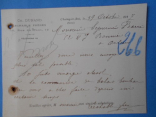 Lettre ancienne dunand - lettre,