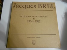jacques brel : integrale des chansons de 1954/1962 coffret 5 vinyls