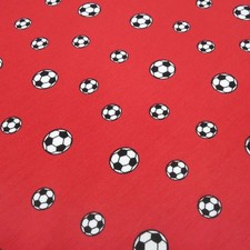 Tissu coton jersey football Bavière balles ballon rouge blanc noir tissu vest...