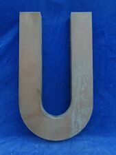 LETTRE D'ENSEIGNE VINTAGE Old sign letter - U 35 cm - LOFT INDUSTRIEL COIFFEUR
