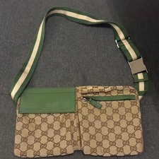Sac Gucci taille vert beige