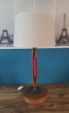 Très belle lampe à poser engrenage et navette à tisser design atelier