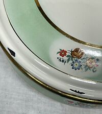 Soupière émaillée verte et