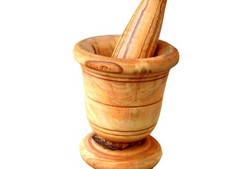 Mortier en bois d'olivier