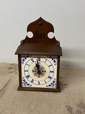 Pendule murale de cuisine Junghans vintage Année 80 forme boîte à sel carreau