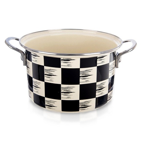 Marmite émaillée damier - marmite,