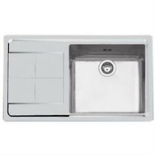 FOSTER 2280051 Lavabo 1 Baignoire La Dx Avec Égouttoir Ke Sf Acier Inox 77,3 CM