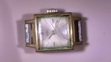 ANCIEN MOUVEMENT MONTRE DAME PUW 74 BOITIER PLAQUE OR