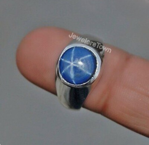 Bague étoile saphir bleu