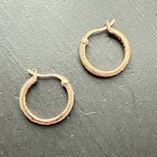 Ancienne Paire De Boucle D’oreille Pendante Argent Massif createur Créole AGATHA