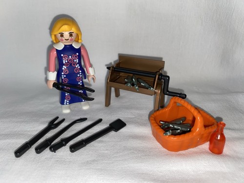 Playmobil barbecue femme - barbecue,