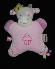 Doudou semi plat vache rose