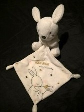 Doudou Lapin Mouchoir Blanc