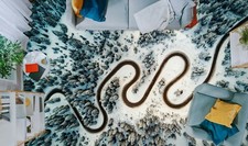 3D plage forestière 019 sol peinture murale indécise image papier peint famille Allemagne Zoé