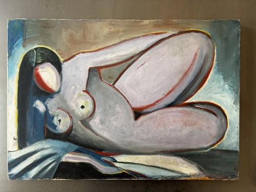 Tableau peinture ancienne - , nu