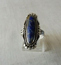 Bague, pierre bleue, en argent 925