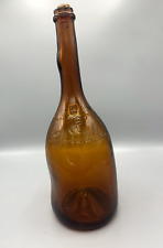 Grande bouteille de vin ancienne ambrée – Château de Gascogne verre soufflé